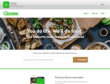 Tablet Screenshot of menulog.co.nz